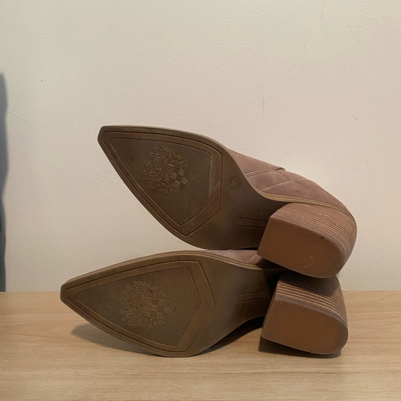 Vince Camuto Taupe Suede Heeled Boots - Picture 3 of 3